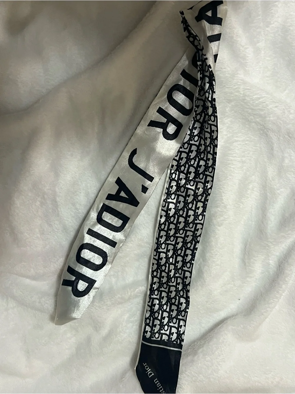 Black & White Logo Bag Scarf